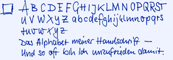 ABC meiner Handschrift