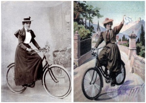 Frau fahrrad