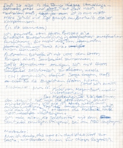 handschriftlicher Skriptentwurf (Auszug)